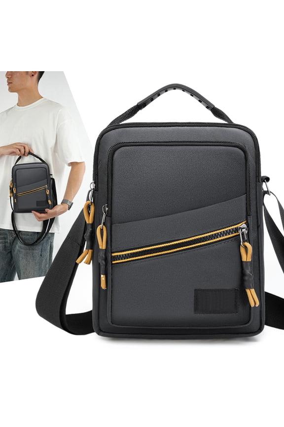 Crossbody Bag for Men,Watertight Sports Chest Bag,Multifunctional Shoulder Messenger Backpack,Lightweight Travel Hiking Outdoor Organizer,Adjustable Strap,Canvas Fabric Durable Daily Carry Bag