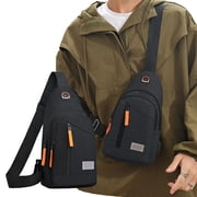 Crossbody Bag Men s Waterproof Chest Backpack | Lightweight Cloth Shoulder Sling | 12 in Spacious Outdoor Travel Messenger