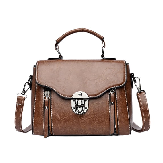 Crossbody Bag Pu Multi-Pocket Top Handle Satchel for Daily Travel Use
