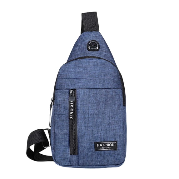 Crossbody Bag Sling Backpack Lightweight Water-Resistant,Headphone Hole Adjustable Strap,for Men Women,for Daily Use Travel Outdoor