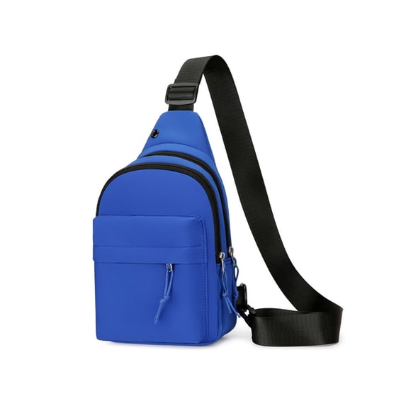 Crossbody Bag, Sling Bag with Headphone Hole, Water-Resistant Chest Bag for Men and Women, Lightweight Travel Sling Backpack for Hiking, Work, and Daily Use