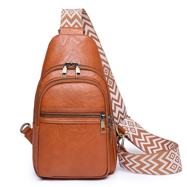 Crossbody Bag Sling Bag With Guitar Strap Women Vintage PU Leather