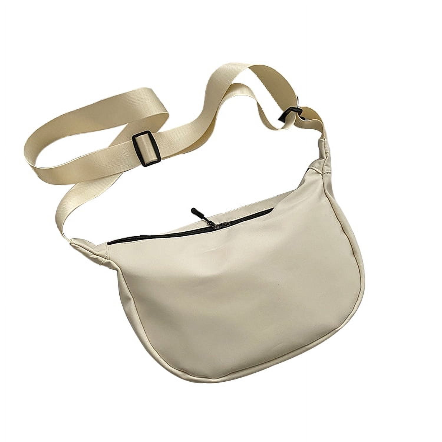 Crossbody Bag, Sling Bag with Strap, Fanny Pack for Causal(White
