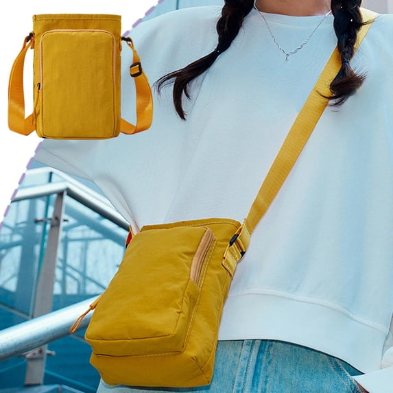 Crossbody Bag Small Multi Pocket Adjustable Strap Water Resistant Organizer Shoulder Bag Lightweight Daily Use Travel Work Commute Outdoor Essential Bag For Men Women Hands Free Carry