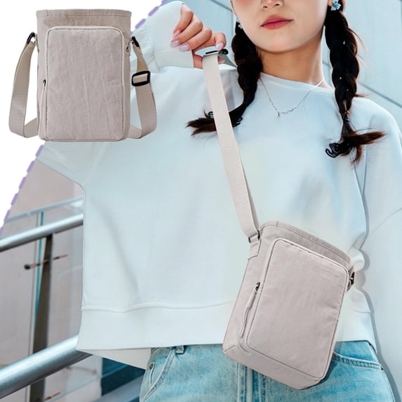 Crossbody Bag Small Multi Pocket Adjustable Strap Water Resistant Organizer Shoulder Bag Lightweight Daily Use Travel Work Commute Outdoor Essential Bag For Men Women Hands Free Carry