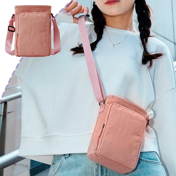 Crossbody Bag Small Multi Pocket Adjustable Strap Water Resistant Organizer Shoulder Bag Lightweight Daily Use Travel Work Commute Outdoor Essential Bag For Men Women Hands Free Carry