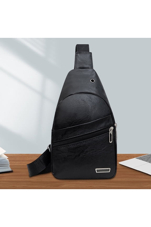 Crossbody Bag, Small Travel Purse, Chest Waist Bag, Vegan Leather Fanny Pack, PU Leather Crossbody Bags, Non Theft Casual Chest Bag, Sling Bags for Crossbody Small Leather Backpack,