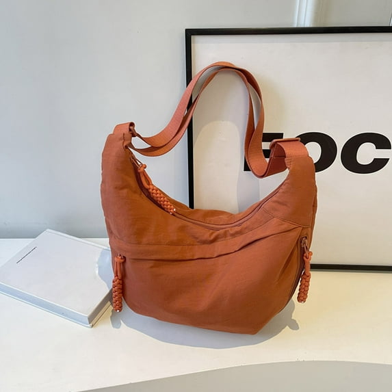 Crossbody Bag Women Nylon Hobo Sling Crescent Bag Shoulder Bag Waterproof Dumpling Bag Shoulder Handbag Adjustable Strap