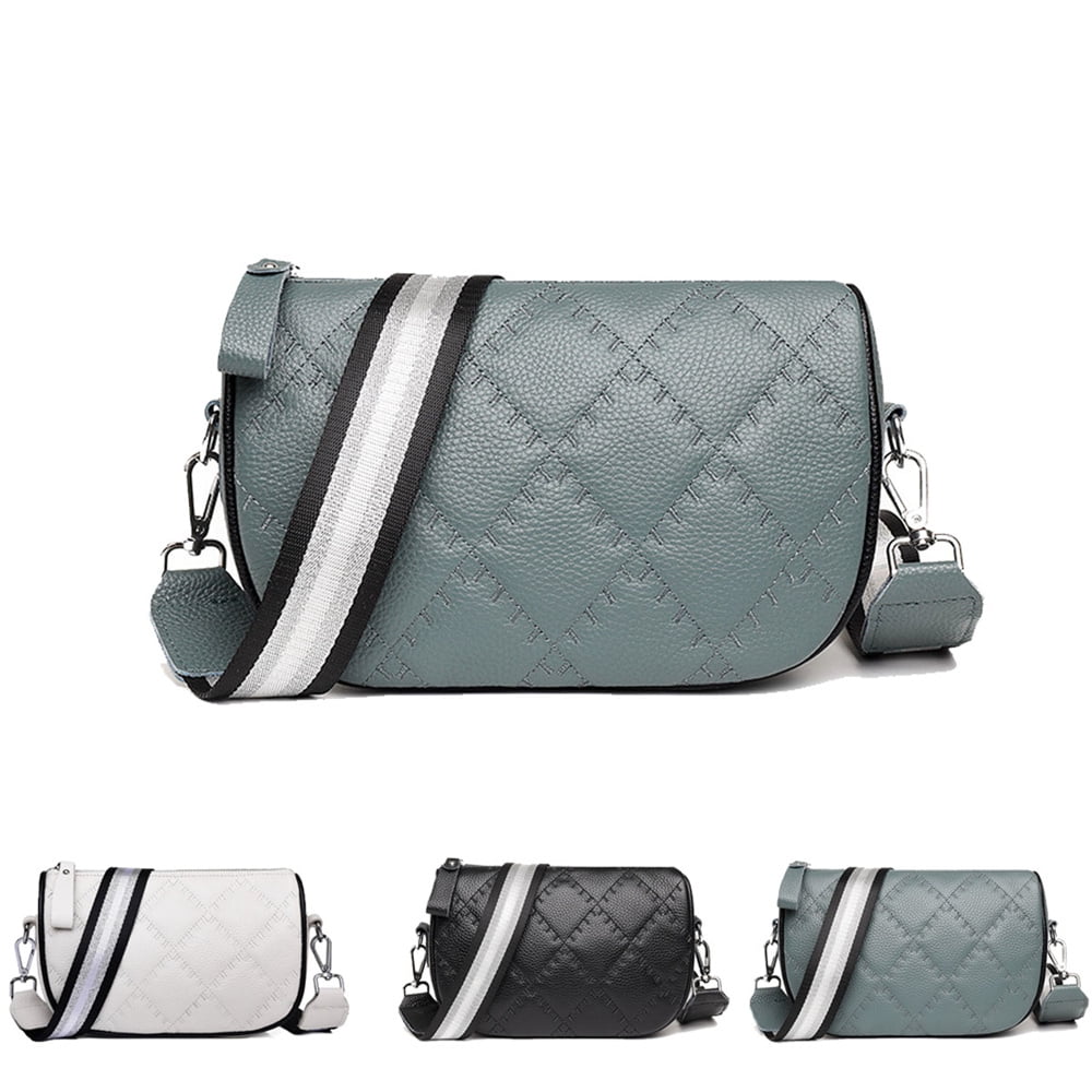 Yuanbang Crossbody Bag Women's Wide Strap Handbag Shoulder Bag Removable Shoulder Strap-White, Adult Unisex, Size: 23*16*9CM
