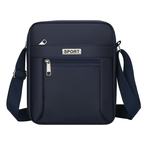Crossbody Bag for Men Travel Small Shoulder Bags Lightweight Man Purse Messenger Bag for Casual Daliy Work Traveling with Multi Pocket Blue