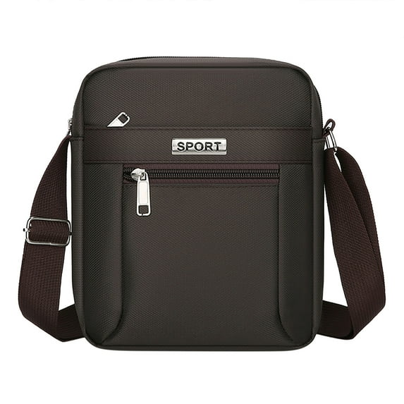Crossbody Bag for Men Travel Small Shoulder Bags Lightweight Man Purse Messenger Bag for Casual Daliy Work Traveling with Multi Pocket Brown