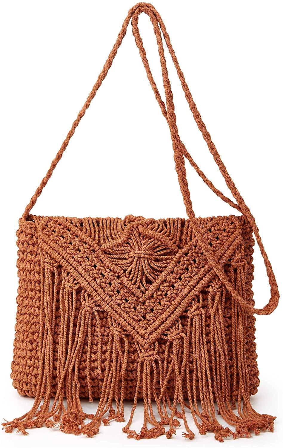 Crossbody Bag for Women Cute Hobo Bag Satchel Bag Summer Bag Knit Bag Beach Bag Purse Tote Handbags for Women 2023