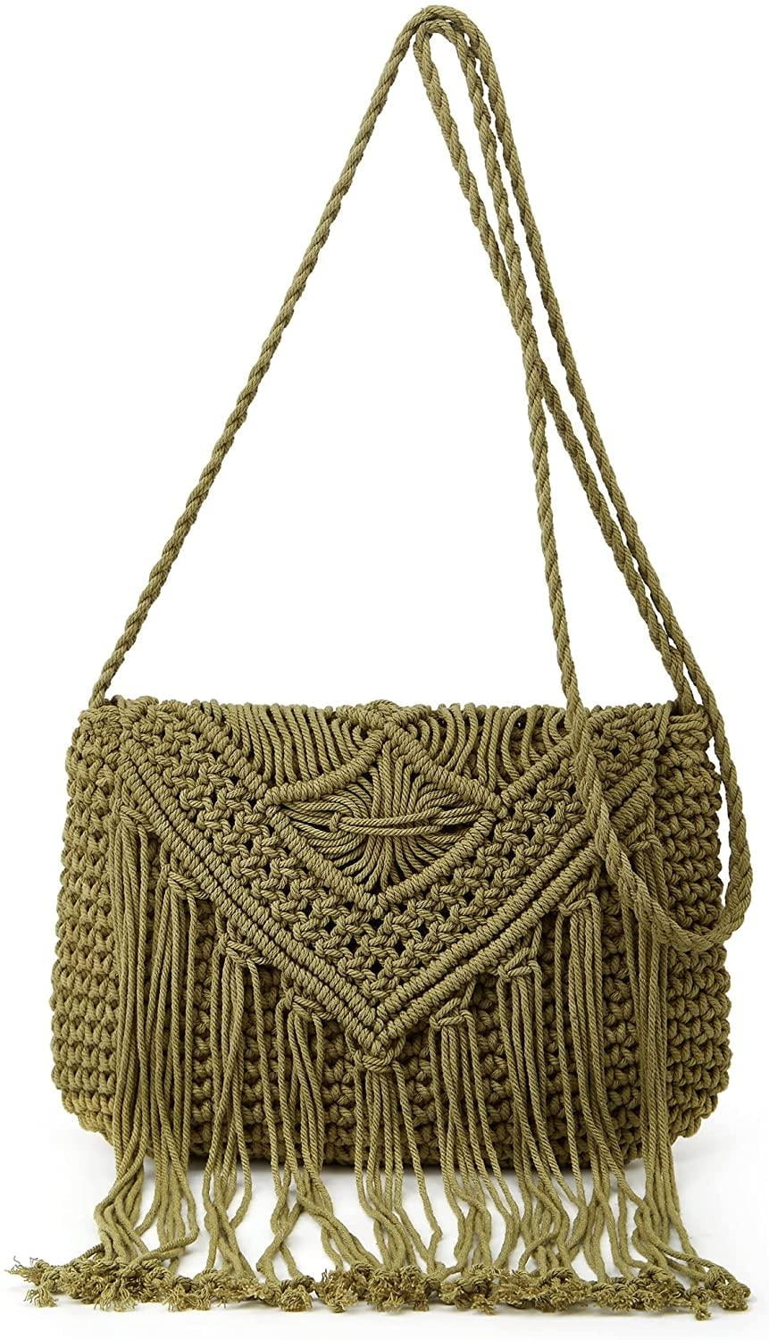 Crossbody Bag for Women Cute Hobo Bag Satchel Bag Summer Bag Knit Bag Beach Bag Purse Tote Handbags for Women 2023