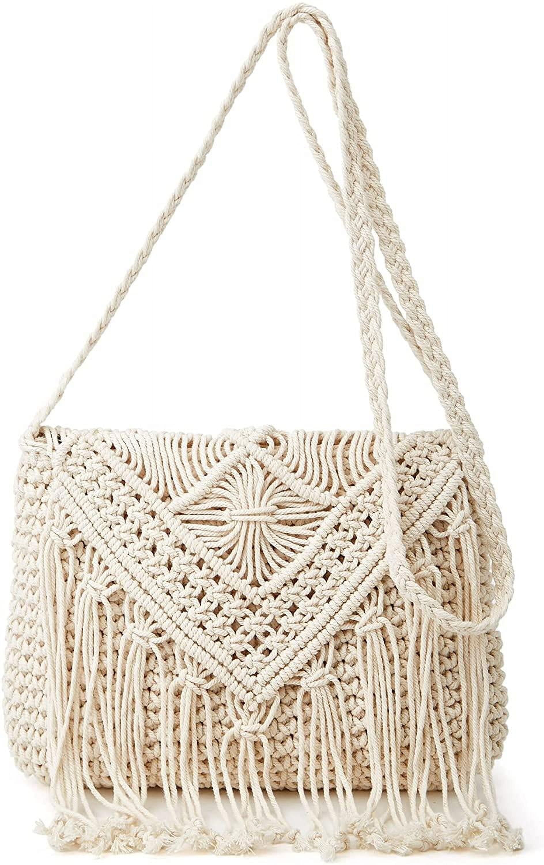 Crossbody Bag for Women Cute Hobo Bag Satchel Bag Summer Bag Knit Bag Beach Bag Purse Tote Handbags for Women 2025