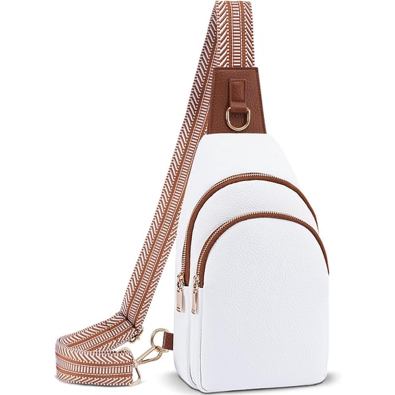 Crossbody Bag for Women Leather Sling Bags with Initial Letter Fanny Pack Chest Bag for Travel,  for Mom Wife