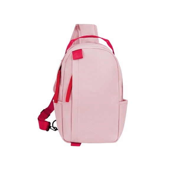 Crossbody Bag for Women Men, Multi-Pocket Waterproof Shoulder Carry Bag, Sling Bag Backpack for Travel/Outdoor/Hiking/Daily Use.8.27x13.7in(Pink)