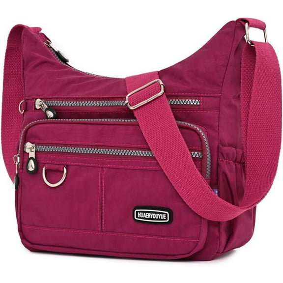 Crossbody Bag for Women Multi Pocket Shoulder Handbags Purse Waterproof Nylon Messenger Bag Ladies Travel Bag