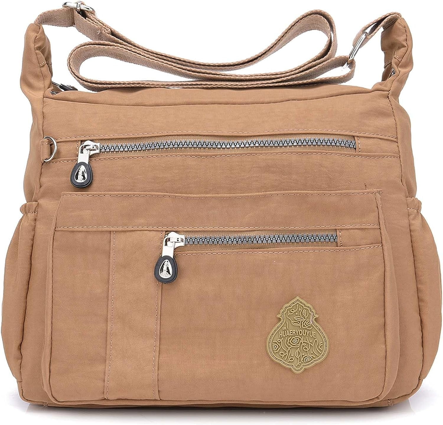 Crossbody Bag for Women, Multi Pockets Waterproof Nylon Shoulder Handbag,Crossbody Purse,Lightweight Pocketbooks