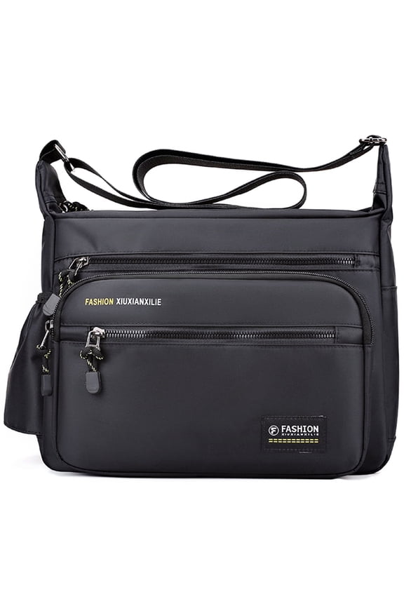 Crossbody Bags for Women Travel Purse, Multiple Pockets Nylon Shoulder Bag Purse Lightweight Handbags, Black