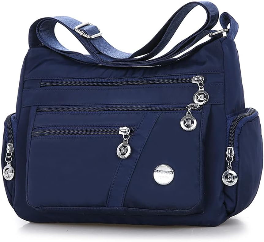 Crossbody Bag for Women Nylon Shoulder Purse Roomy Multiple Pockets Bag Large Capacity Messenger Satchel