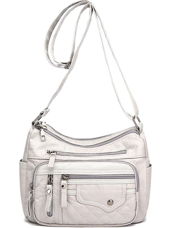 Crossbody Bag for Women Soft PU Leather Shoulder Purses with Anti Theft Pockets Lightweight