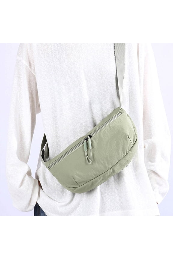 Crossbody Bag for Women, Spacious Purse Fanny Packs Belt Bags, Modern Stylish Fashion Oversized Waterproof Bum Bag (Green)