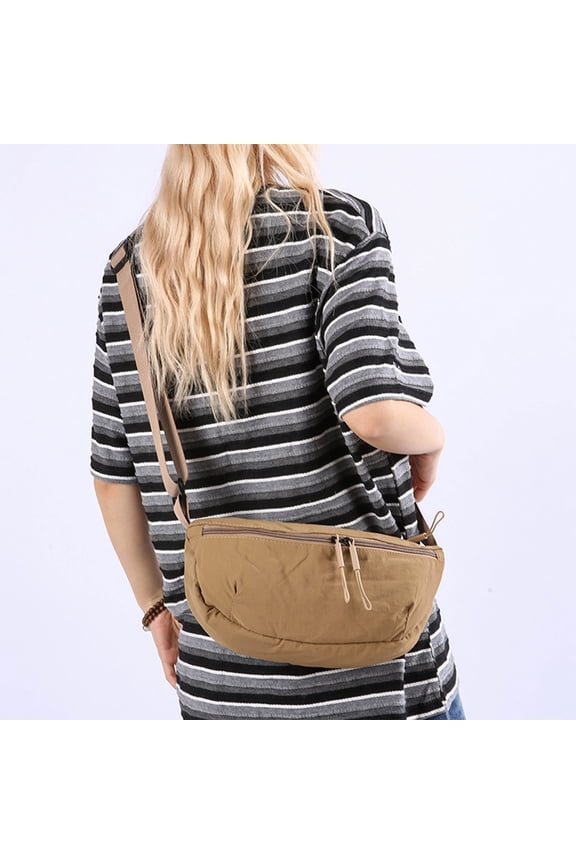 Crossbody Bag for Women, Spacious Purse Fanny Packs Belt Bags, Modern Stylish Fashion Oversized Waterproof Bum Bag (Khaki)