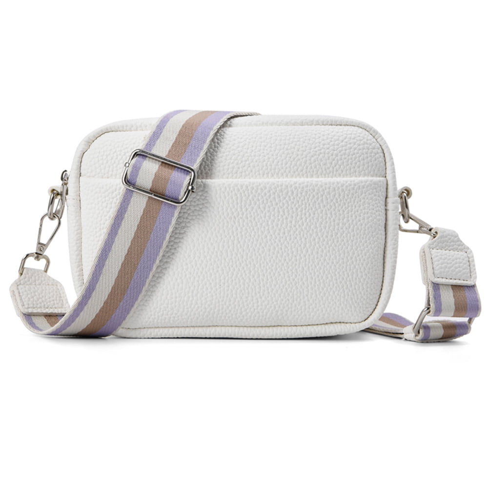 Mawpoy Women's PU Leather Crossbody Bag - Small Purse With Removable Strap, Double Compartments | Camera Bag Style