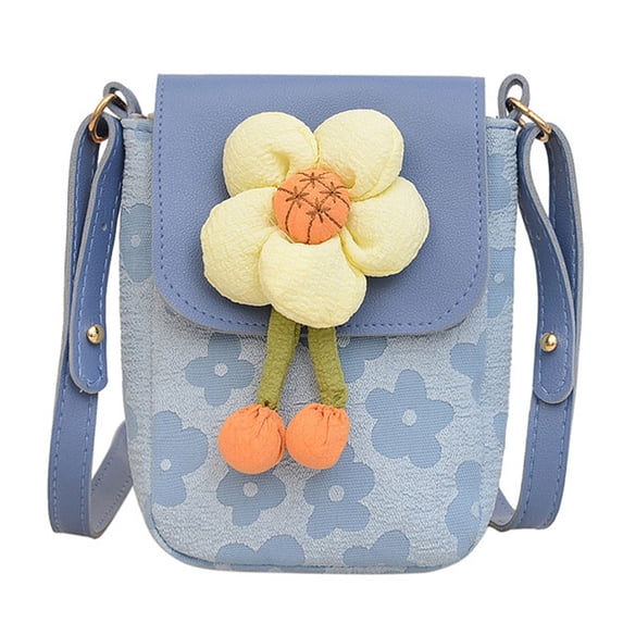 Crossbody Bag for Women, Wallet Bag for Women for Cell Phone, Neck Pouch Side Shoulder Bag, 12*16cm - blue