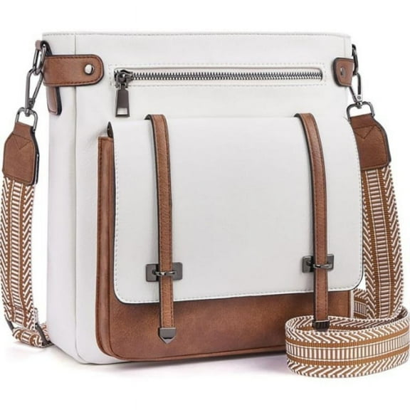 Crossbody Bag for Women Waterproof Leather Crossbody Purses Multi Pocket Handbags Travel Purse Shoulder Bag With Adjustable Strap