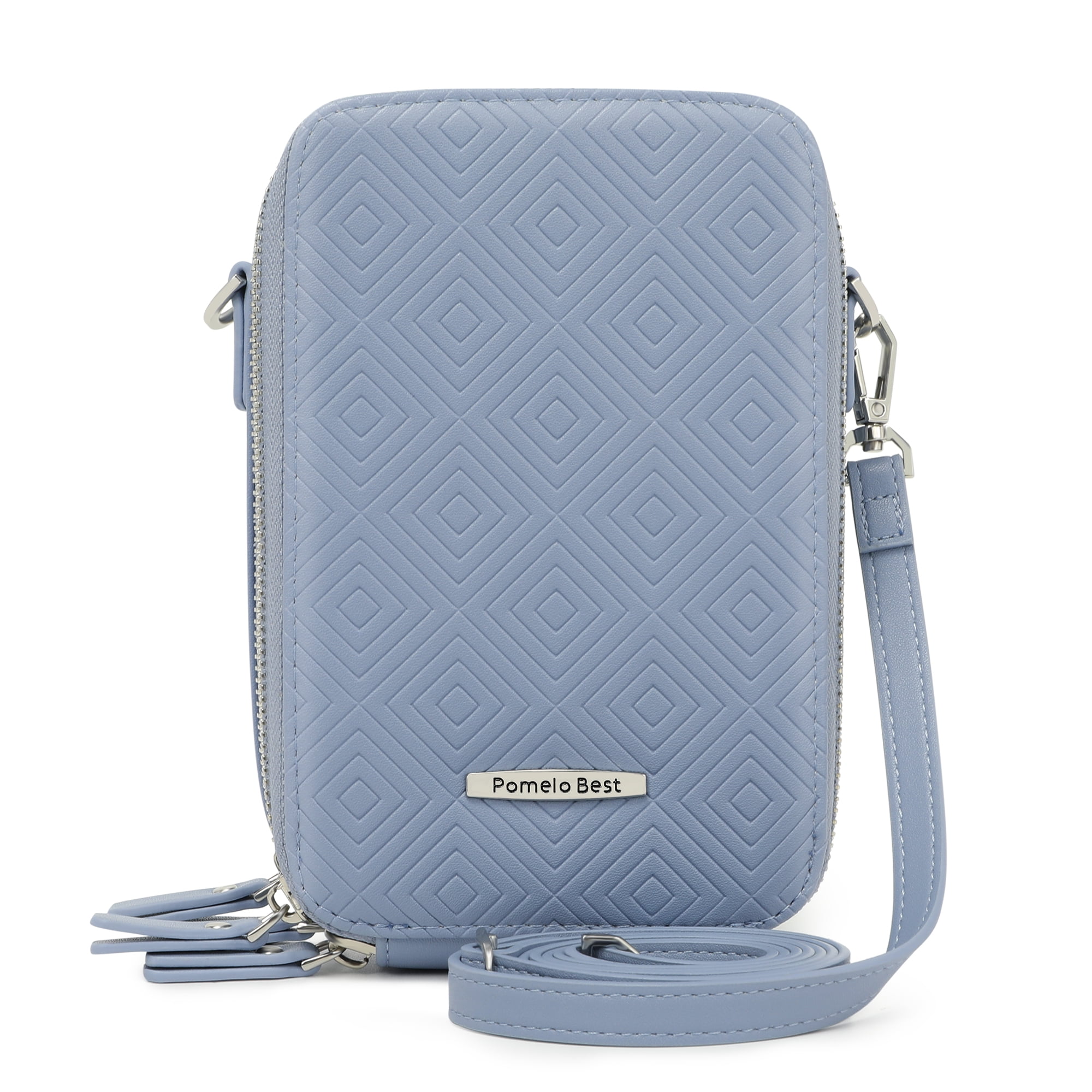 Crossbody Bag for Women with RFID Blocking Women Wallet with Greek Key Pattern