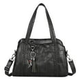 thumbnail image 1 of Crossbody Bag with 3 Compartments for Women with Tassel Ladies Soft PU leather Purses and Handbag Pocketbooks Ladies Top Handle Satchel, 1 of 4