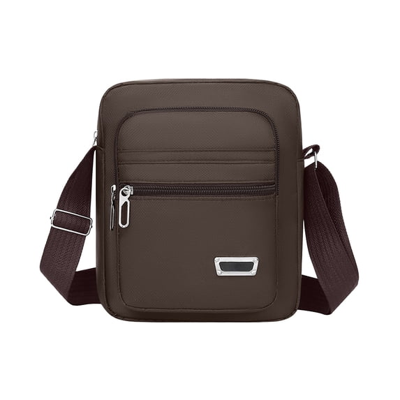 Crossbody Bag with Multiple Zippered Compartments for Sports and Daily Use - Adjustable Strap, Durable Fabric, 23 x 20 x 7 cm