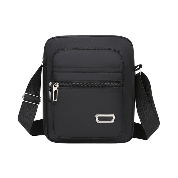 Crossbody Bag with Multiple Zippered Compartments for Sports and Daily Use - Adjustable Strap, Durable Fabric, 23 x 20 x 7 cm