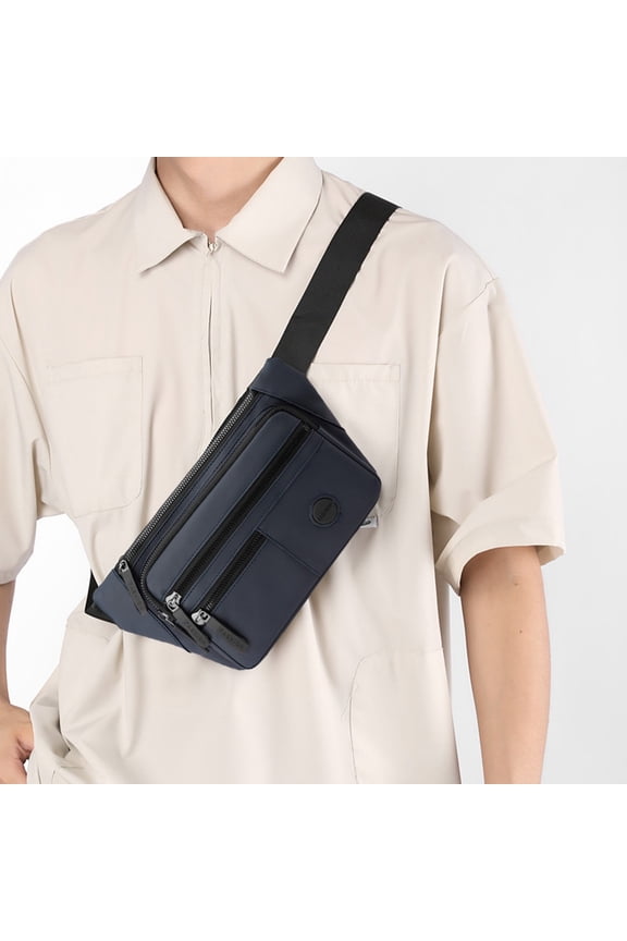 Crossbody Bags For Men Sports Waist Pack Men's Shoulder Sling Bag Multi-Layer Chest Pack Running Waist Pack Crossbody Purse