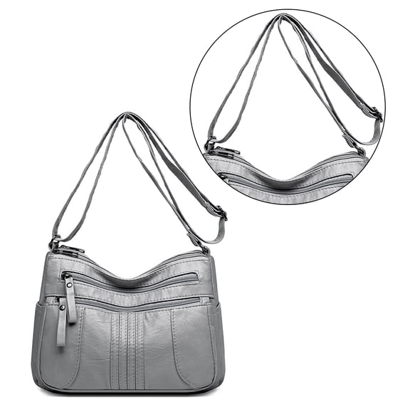 Crossbody Bags For Women, Ladies Crossbody Purse Pocketbooks Multi Pocket Shoulder Bag PU Leather Shoulder Purse Handbag
