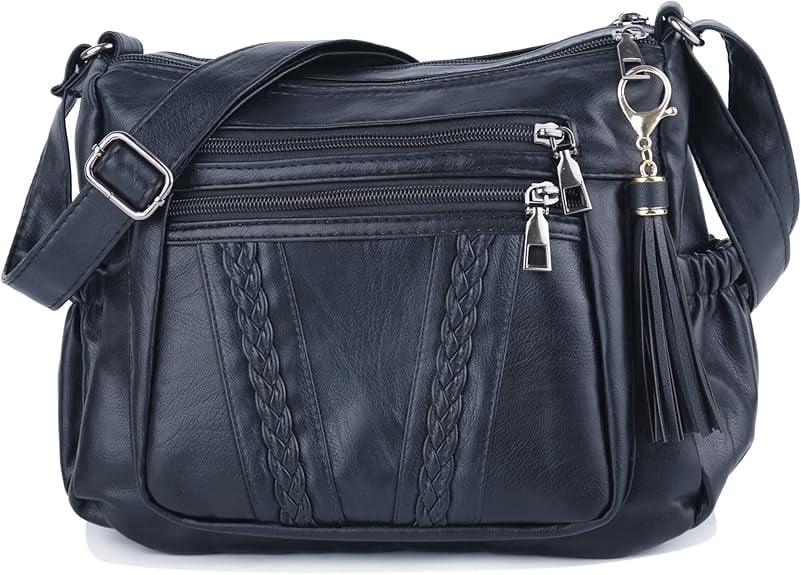 Verstarlin Crossbody Bags For Women Pocketbooks Soft PU Leather Purses and Handbags Multi Pocket Shoulder Bag