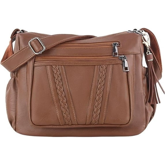 Verstarlin Crossbody Bags For Women Pocketbooks Soft PU Leather Purses and Handbags Multi Pocket Shoulder Bag