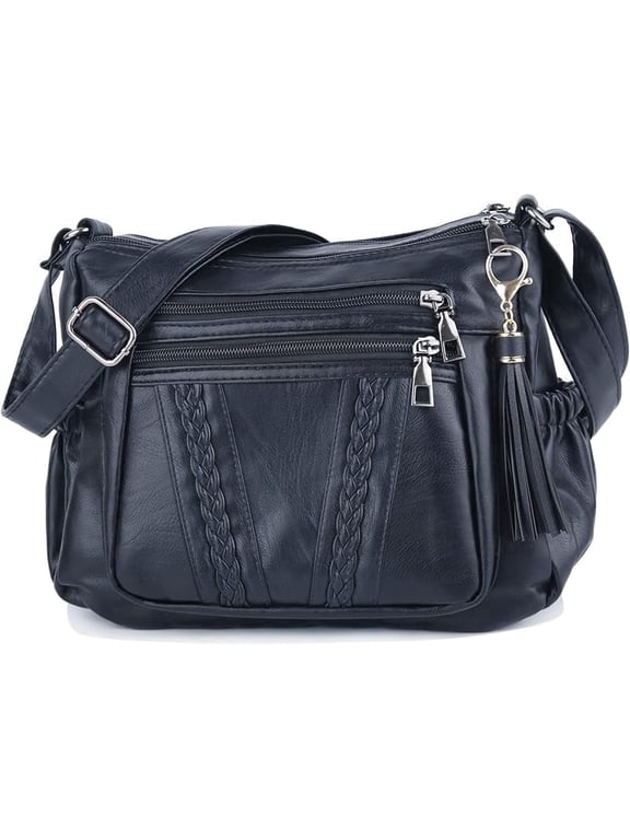 Verstarlin Crossbody Bags For Women Pocketbooks Soft PU Leather Purses and Handbags Multi Pocket Shoulder Bag