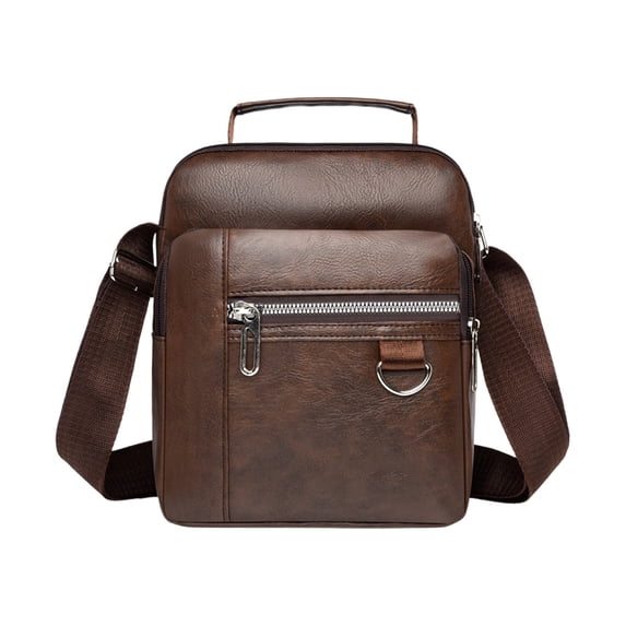 Crossbody Bags Leather 20 cm x 19 cm x 5 cm Adjustable Strap Lightweight Spacious Shoulder Bag for Travel Work Daily Use