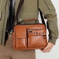 thumbnail image 1 of Crossbody Bags Leather Texture Leather Shoulder Crossbody Bag with Adjustable Shoulder Straps, Lightweight and Spacious Handbag, Suitable for Daily Travel and Work, 1 of 6