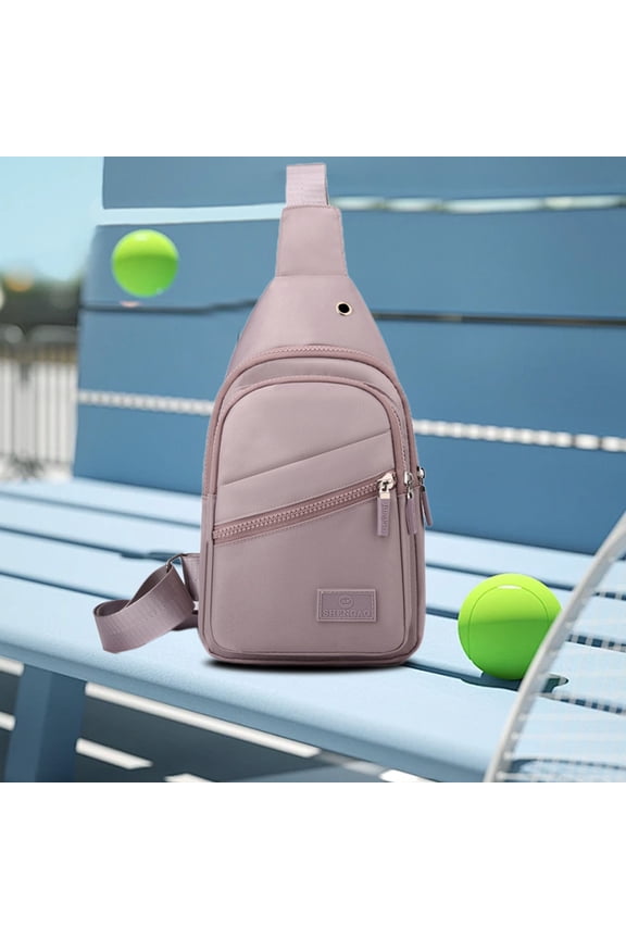 Crossbody Bags ,Shoulder Bag ,Unisex Nylon Waterproof Sling Bag - Large Capacity Travel Chest Front Pack, Fashionable Crossbody Bag(MulticolorPurple)