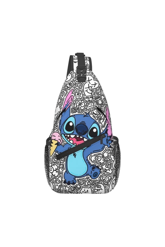 Crossbody Bags Sling Backpack Stitch Cross Chest Bag Sports Shoulder Pack Adjustable Gym Rucksack