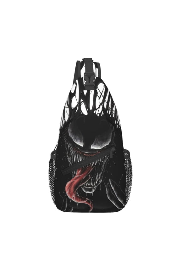 Crossbody Bags Sling Backpack Venom Cross Chest Bag Sports Shoulder Bag Gym Pack Adjustable Rucksack for Running Cycling