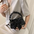 thumbnail image 1 of Crossbody Bags for Women, Leather Handbags, Small Bow Purse with Chain Strap for Women, Cute Elegant Underarm Bag with Top Carry Handle and Bow Knot, Black, 1 of 7
