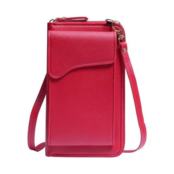 Crossbody Bags for Women, Pu Faux Leather Large Capacity Shoulder Bag with Cardholder, Phone Pouch, Wallet, Waterproof Lightweight Crossbody Purse 7.48"X1.57"X4.53" for Daily Commute, Shopping