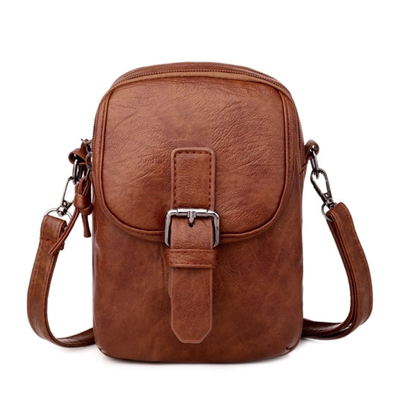 Crossbody Bags for Women Retro Soft Leather Shoulder Bag Fashion Handbag Multi Pocket Purse Casual Tote Satchel Bag with Adjustable Strap for Travel Shopping Beach Vacation Daily Use