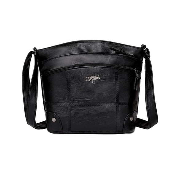 Crossbody Bags for Women Retro Soft Leather Shoulder Bag Fashion Handbag Multi Pocket Purse Casual Tote Satchel Bag with Adjustable Strap for Travel Shopping Beach Vacation Daily Use