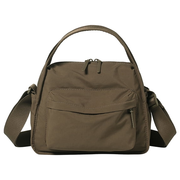 Crossbody Bags for Women Versatile Multi -Pocket Handbag with Zipper Top Handle Shoulder Bag Adjustable Strap for Shopping Work School & Daily Use (Brown)