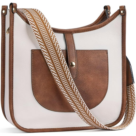 Crossbody Bags for Women 2PCS Vegan Leather Hobo Purses Wallet Set Shoulder Handbags With Wide Shoulder Strap